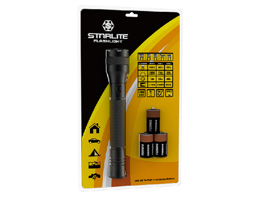 IPX7 LED Edc جیبی چراغ قوه IPX7 مقاومت در برابر با باتری 3 * D